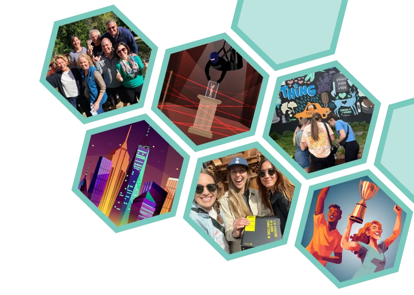 Team building collage